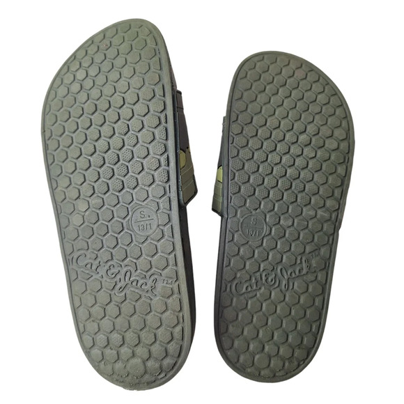 Cat & Jack Sz 13/1 Small Boys Green Camo Nikko Slip-On Slides - Picture 12 of 12